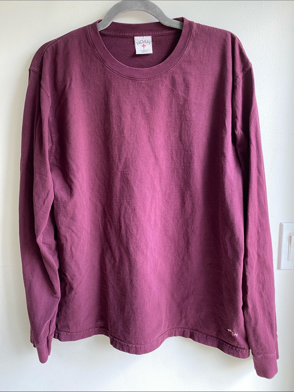 Noah + Long Sleeved Purple Cotton Shirt Large USA Made